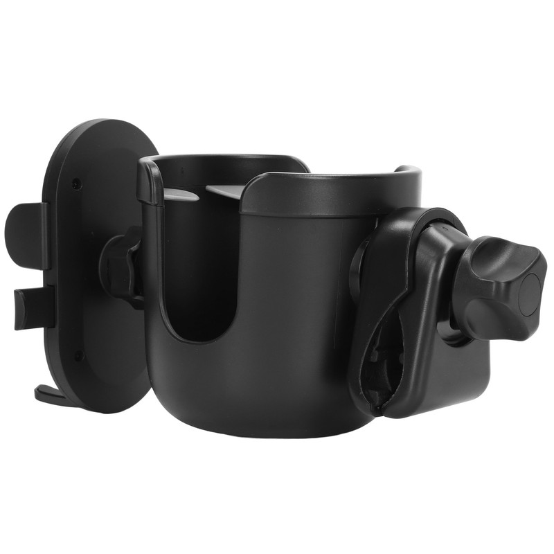 Black Stroller Cup Holder 360 Degrees Rotation Universal Drinks Holder