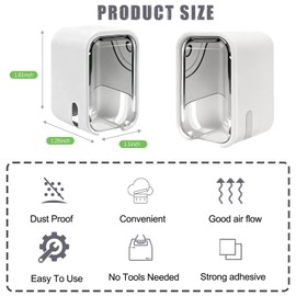 2 Pack Mini Toothbrush Holder Wall Mounted with Cover, Single Slot Toothbrush Storage Organizer for Shower, Compact Toothbrush Holders for Bathroom & Travel, Ideal for Family Tooth Brushes