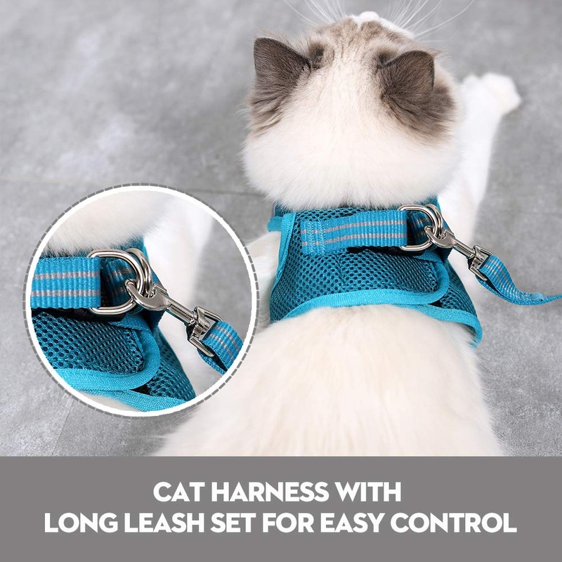Dotoner Cat Outdoor Walking Harness Set, Pet Vest Harness Breathable