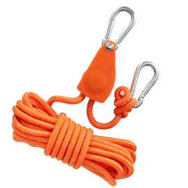 4m Tent Guy Ropes with Adjustable Pulley, Easy to Tighten and Release Rope, good for Outdoor Camping, Awning,2 Pack