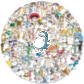 100Pcs Ink Cat Stickers, Adorable Feline Waterproof Decals for Bottles, Motorcycles, Cars, Skateboards, Laptops, Hydro Flasks, Refrigerators, Luggage - Aesthetic Animal Stickers for Girls, Kids, Teens