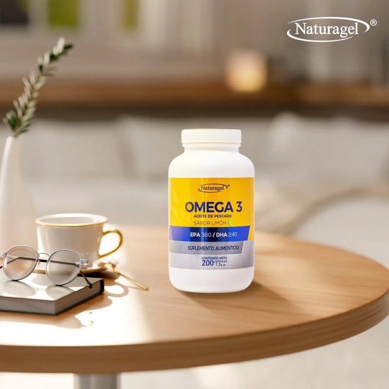 Omega 3 Epa 360 Dha 240 200 Cpsulas Naturagel Sabor