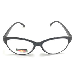 MyUV Cat Eye Multi 3 Focus Progressive Reading Glasses (Black, 1.50)