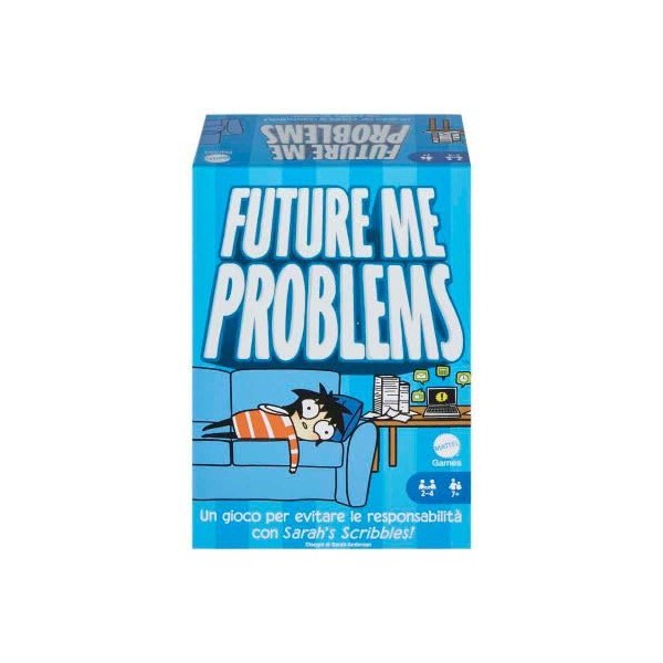 Future Me Problems - Sarah's Scribbles Card Game with 2 Decks for 2 to 4 Players, Perfect for Family Evenings, Toys for Kids, 7 Years, HPH14