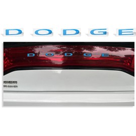 Rear DODGE Emblem Overlay Decal - Fits 2011-2023 Charger - (Color: Medium Blue Metallic (B5))