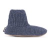 MUK LUKS Men's Morty Ragg Wool Slipper Sock, Denim, Medium