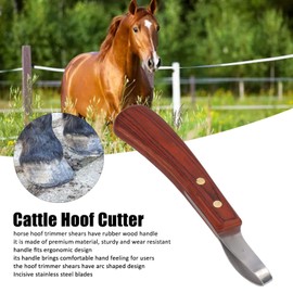 Goat Hoof Trimmer Kit, Shears Horse Hoof Trimmer, Stainless Steel Blade Rubber Wood Handle Multipurpose Cattle Horse Hoof Cutter