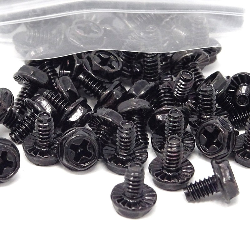 Honbay 100PCS 6#-32x6 Hex Phillips Head Replacement PC Computer Case