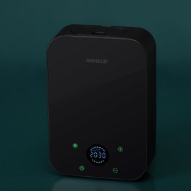Waterless Essential Oil Diffuser, 150ml Home Smart Portable Bluetooth Diffuser, Battery/Power Powered, Up to 1600 Sq.Ft. (Black)
