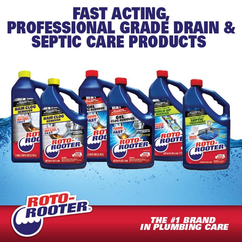 Roto-Rooter 351271 Build-Up Remover Drain Cleaner, 64 oz