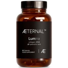 AETERNAL Lumina Marine Collagen Supplement – MSM, Hyaluronic Acid for Skin Hydration, Firmness + Joint Comfort – Anti-Ageing Complex for Skin Elasticity – Non-GMO – 60 Capsules