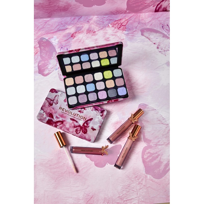 Makeup Revolution, Forever Flawless Butterfly Eyeshadow Palette, 18 Shades, 19.8