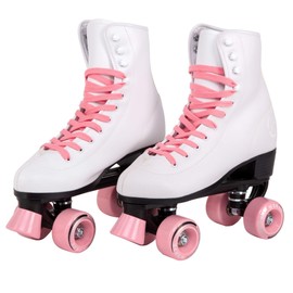 C SEVEN C7skates Quad Roller Skates | Retro Design (Candy Pink, Women's 11 / Men's 10)