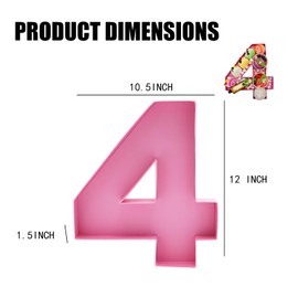 Dylcypheria 12inch Cardboard Number Fillable Food Tray Box for Charcuterie, Cupcake Arrangement,Birthday Anniversary (Pink 4)