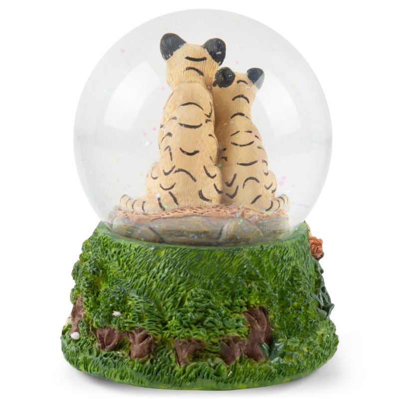 Elanze Designs Endangered Clouded Leopard 100MM Sturdy Glitter Water Wind