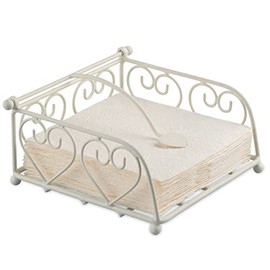 Ambiente Napkin Holder Heart Cream Small Beige for Napkins 25 x 25 cm