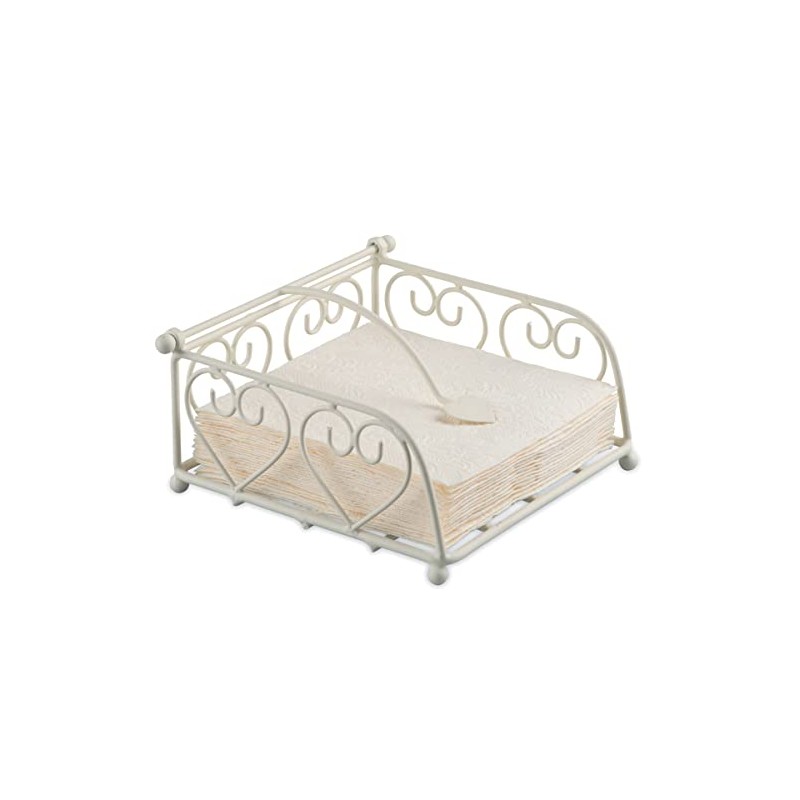 Ambiente Napkin Holder Heart Cream Small Beige for Napkins 25