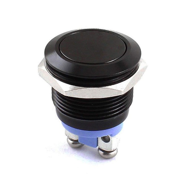 19mm 3/4 Mounting Hole Metal Momentary Push Button Switch, Waterproof
