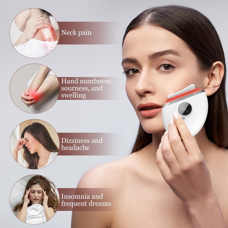 Horuili® Gesichtsmassagegerät, Gesichtsschaber, Gua Sha Elektrisch mit Vibration & Wärme,
