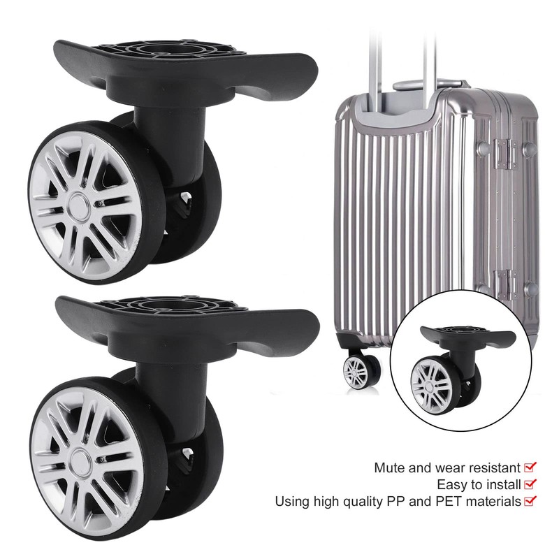 Yctze Suitcase Wheels, 1 Pair Luggage Swivel Wheels, Replacement Swivel