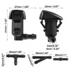 X AUTOHAUX 2pcs Windshield Washer Nozzle for Toyota Tacoma 2000-2004