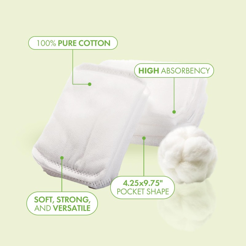 Intrinsics Cotton Pillowettes (80 Count) – 4.25x9.75 High Absorbency Cotton