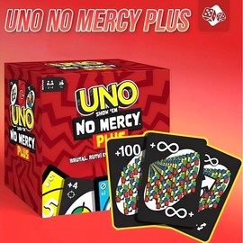 UNO NO MERCY PLUS 192 card game upgrade for adults and kids, UNO +100 difficult rules, UNO card game TOP BOARD GAME - Option: 210 Card