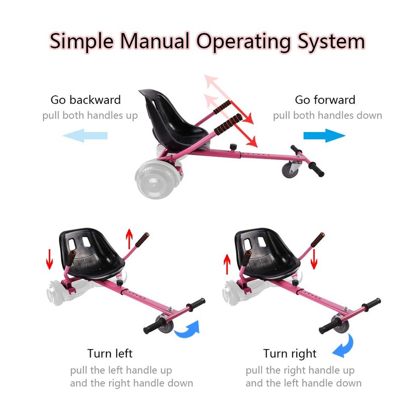 KKA Hoverboard Kart, Hover Cart, Buggy Attachment for 6.5"/8"/10" Hover