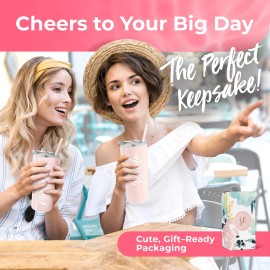 SassyCups Bride 22oz  Stainless Steel Insulated Wedding Party Tumbler Blush Gift Boxed