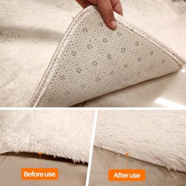 LUSEE Carpet Non-Slip Underlay, 160 x 220 cm, Non-Slip Mat for Carpet, Carpet Underlay, PVC Cuttable, Non-Slip Carpet Stopper, Non-Slip Carpet Underlay for Carpet, Drawers, Shelves, Tray