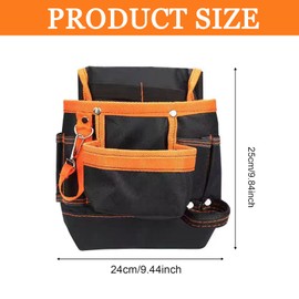 Tool Belt Pouch, Tool Belts for Men, Multi Tool Pouch, Oxford Pockets Small Tool Bag with Adjustable Belt for Electricians Technician Builders