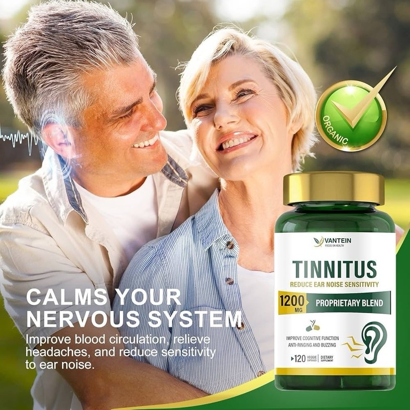Vantein Tinnitus Relief for Ringing Ears Supplement 1200mg - 120