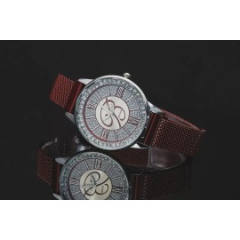 Boyce Women’s Watch-Angel B High Fashion Precious Stone Dial With Red Band
