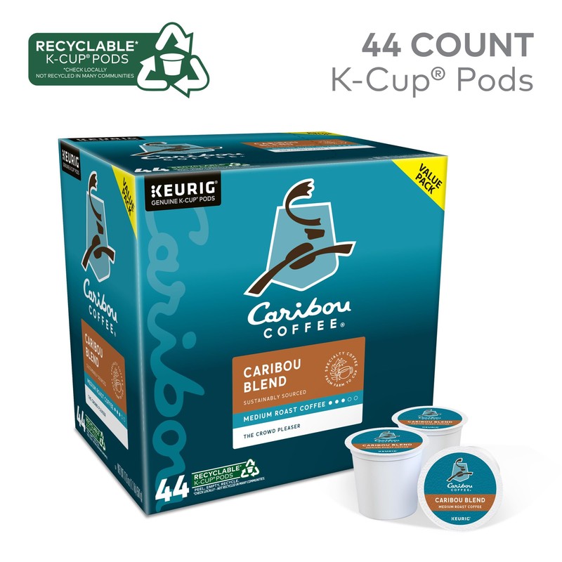 Caribou Coffee Caribou Blend Keurig Single-Serve K-Cup Pod, Medium Roast