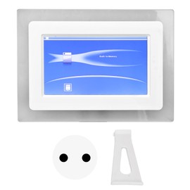 7 Inch Digital Picture Frame 800x480 Single Function Right Angle Electronic Video Photo Frame White 100‑240V EU Plug