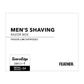 Feather F System MR3 Neo Replacement Blades, Box Included, Holder, Made in Japan, 3 Blades, Razor, T-Shape, Beard Razor, For Men