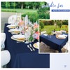 Teruntrue 1 Pack Dark Blue Polyester Tablecloth for 8 Ft
