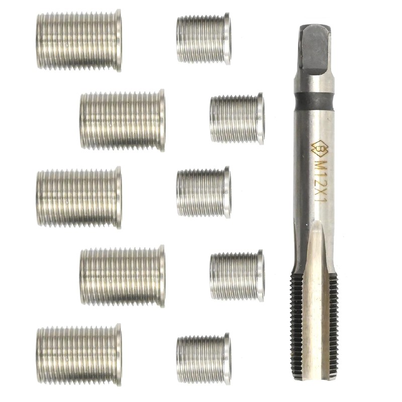 VIKKSAER Spark Plug Thread Repair Tool, M10x1.0 Thread Tap Kit