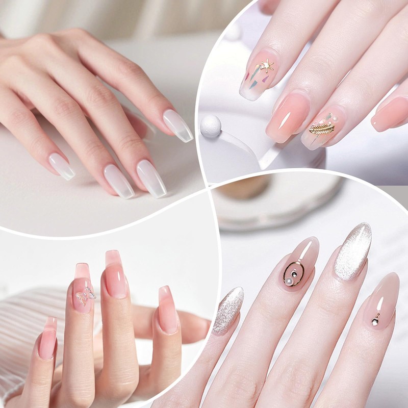 BEIHOO Nail Tips, Clear, Third Generation, 0.008 inch (0.2 mm),