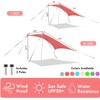 easierhike Beach Canopy Windproof Design, Sun Shelter UPF50+ Portable Family