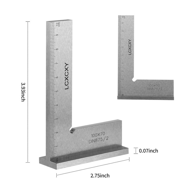 Try Square Metal 100 x 70 mm, Carpenter's Square with