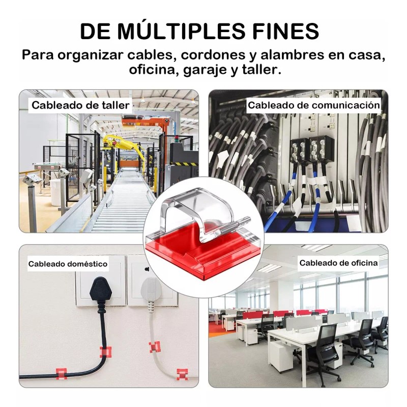 Generic 200 Clips De Cable Para Exteriores, Organizador De Cables