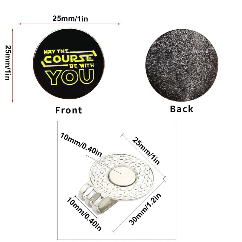 Golf Marker Hat Clip | Funny Ball Markers for Golf