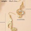 Wendalern Asymmetric Cubic Zirconia Note Earrings Diamond Rhinestone Music Symbol