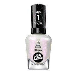 Sally Hansen Miracle Gel™, One Gel of a Party Twinkle Whites, Long Lasting, Gel-Like Formula, No UV Lamp Needed, White Nail Polish