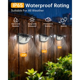 Aootek New Solar Motion Sensor Lights 120 LEDs with Lights Reflector,270° Wide Angle, IP65 Waterproof, Step Lights for Front Door, Yard, Garage, Deck (Black, Daylight White, 2-Pack)