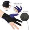 3 Open Fingers Billiard Gloves for Men Women Elastic Non