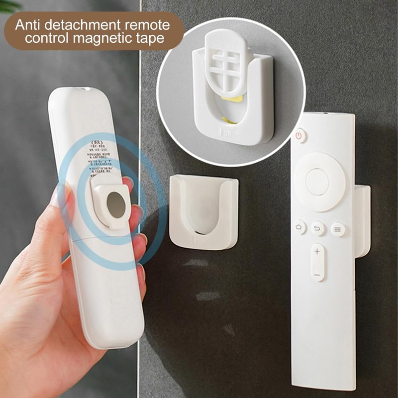 QEDBOJE 2 Pack Magnetic Hook Stand Remote Holder Wall Mount