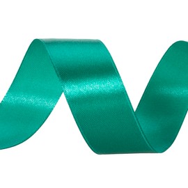 YASEO 1 Inch Teal Solid Satin Ribbon, 50 Yards Craft Fabric Ribbon for Gift Wrapping Floral Bouquets Wedding Party Decoration