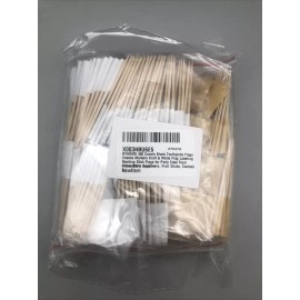 Rykomo Blank Toothpick Flags White & Brown 400 Pcs. Cheese Markers/Labels Kraft READ